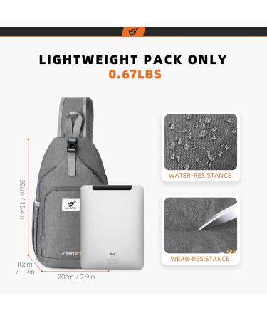 Skysper Waterproof Crossbody Sling Bag for Men - Small Shoulder Backpack for Hiking & Outdoor Trips - UrbanX7 Dark Gray - Buy Online on GoSupps.com