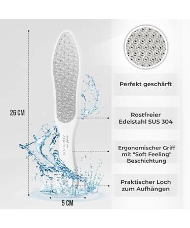 Premium LASER Callus Rasp from South Korea - Original White Foot File for Smooth Feet | International Shipping Available - Buy Online on GoSupps.com