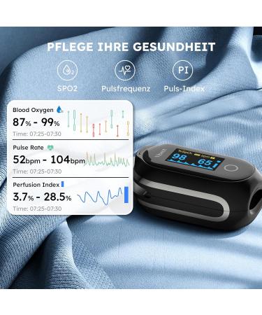 Buy Continuous Sleep Pulse Oximeter - 80 Hours Data Rechargeable Oxygen Saturation Monitor Portable with Car Sync - Buy Online on GoSupps.com
