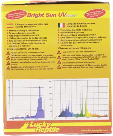 Buy Lucky Reptile Bright Sun UV Desert 70W Metal Halide Lamp for E27 Sockets - Optimal UV Lighting for Reptiles - International Shipping Available - Buy Online on GoSupps.com