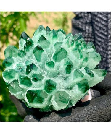 Natural Crystal Rough Crystal Cluster Natural Green Spooky Spooky Quartz Crystal Cluster Specimen Home Office Decoration (Size : 1100-1200g) - Buy Online on GoSupps.com