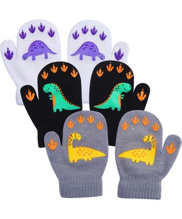 Cooraby 6 Pairs Toddler Magic Stretch Mittens - Winter Unisex Baby Knitted Gloves - Buy Online on GoSupps.com