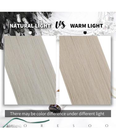 Moresoo #60A Blond Hair Extensions - 55.9 cm 100% Remy Real Hair Soft & Silky with Microrings 1g/Strand 50g - Buy Online on GoSupps.com