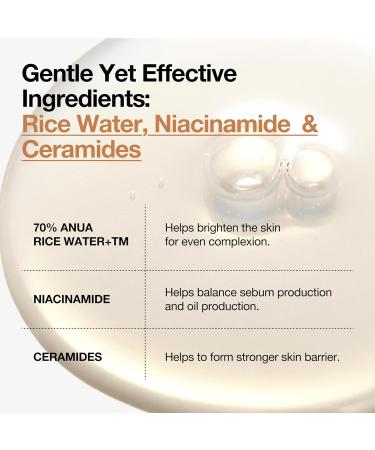 Cosmecca Korea co LTD ANUA Rice 70 Glow Milky Toner For Glass Skin Rice Water Niacinamide Ceramides 250 ml845 FlOz Beige - Buy Online on GoSupps.com