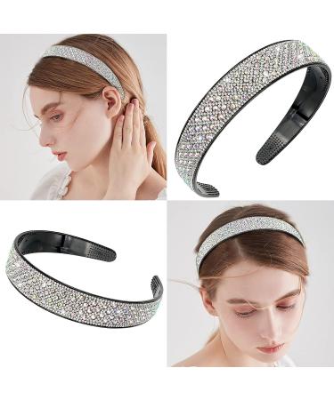 Sparkly Rhinestone Headband with Comb Teeth - Silver Hair Accessories for Women and Girls - Buy Online on GoSupps.com