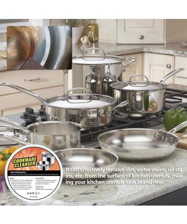 Rust Remover | Polishing Stainless Steel Pan Cleaner Quick Oven Cleaner Fast Kitchen Supplies for Stubborn Rust Stains Household Hard Water Deposits Rowces 200g - Buy Online on GoSupps.com