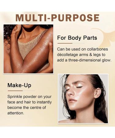 Body Shimmer Oil & Glitter - Waterproof Bronzer Glow Lotion | Moisturizing Highlighter | 103g Glistening Bronze for Radiant Skin - Buy Online on GoSupps.com