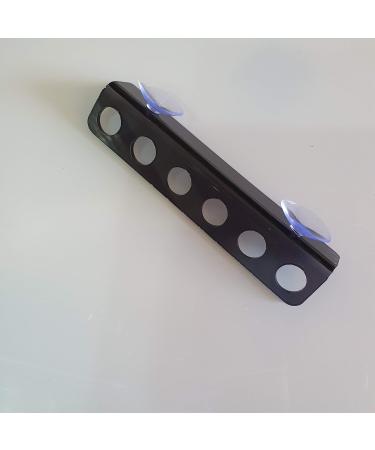 Reef-Geeks Coral Frag Rack 6 hole Acrylic Frag Holder For Marine Aquarium (Jet Black)