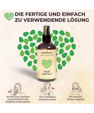 Gonaturals Basil Extract Bio | 100ml Spray for Thin Dry & Brittle Hair | Vegan Cruelty-Free | Prevent Hair Loss & Nourish Hair Care - Buy Online on GoSupps.com