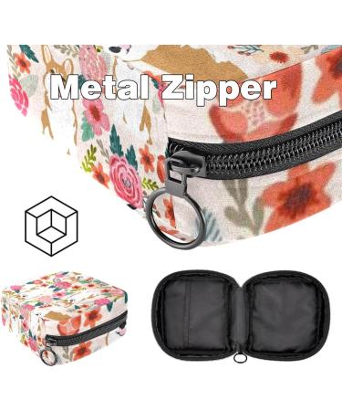 Portable Women's Menstrual Cup Bags | Cute Feminine Insert Bags for Teens | Pink Flower & Corgi Dog Patterns | Shop Now! - Buy Online on GoSupps.com
