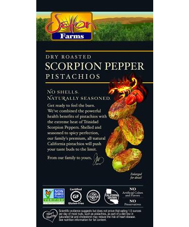 Setton Farms Pistachios - Scorpion Pepper Extreme Flavor - 5 oz - Non-GMO, Gluten Free, Vegan, Kosher - Buy Online on GoSupps.com