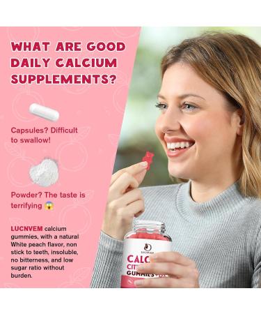 (2 Pack) Calcium Citrate 1200mg with Vitamin D3 Supplements Gummies for Women & Men Calcium Gummies with Vitamin D3 K2 High Absorption for Bone Muscle Healthy- Peach Flavor- 60 Day Supply Peach 60 Count (Pack of 2) - Buy Online on GoSupps.com