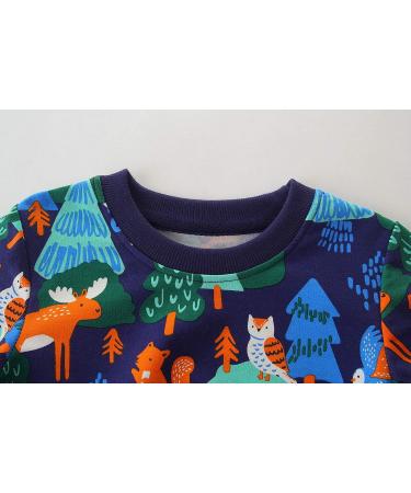 Boys Dinosaur Sweatshirt | Cotton Long Sleeve Pullover | Kids Casual Top T-Shirt | Toddler Girls Shirts | Baby Clothes 1-8 Years | 2-3 Years - Buy Online on GoSupps.com