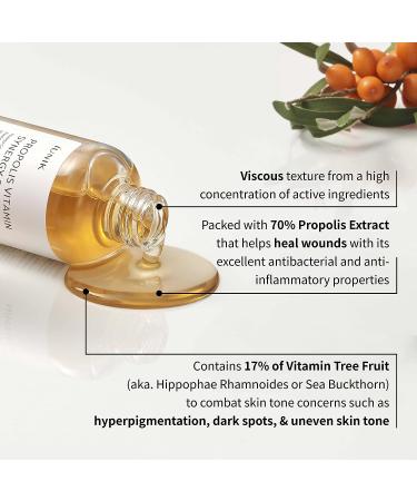 IUNIK Propolis 70% Vitamins 17% Serum - Calming, Soothing, Nourishing for Dry, Damaged, Dull, Sensitive Skin - Korean Skincare - Buy Online on GoSupps.com