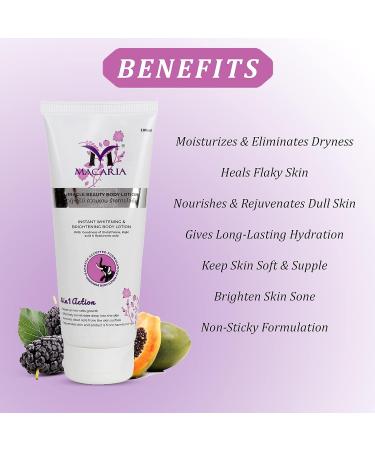 Miracle Beauty Instant Whitening Body Lotion for Very Dry Skin for Men & Women with Glutathione Hyaluronic Acid & Vitamin E for Instant Hydration & Glow Suitable for All Skin Types 100ml - Buy Online on GoSupps.com