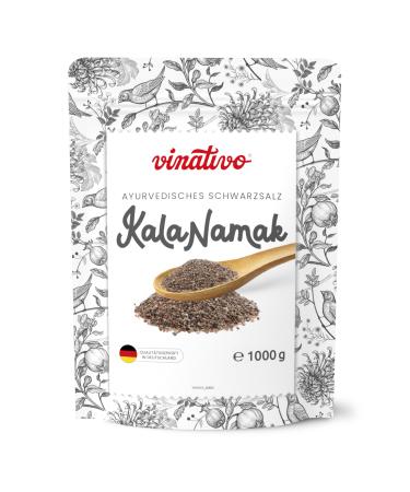 Vinativo Kala Namak Salt- Fein- 1kg- Premium quality- Natural gourmet salt-iodine-free- black salt is suitable as a vegan egg replacement 1 kg (1 Pack) - Buy Online on GoSupps.com