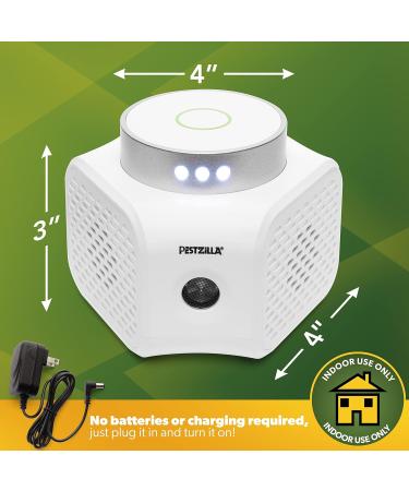Pestzilla Ultrasonic Pest Repeller 2 Pack - Humane Mouse & Rat Deterrent with Ultrasound and LED Strobe Lights - Buy Online on GoSupps.com