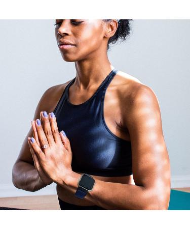 4 Pack Stretchy Bands for Fitbit Versa 2 - Adjustable Elastic Nylon Straps for Versa Smartwatch - Dark Blue/Light Gray/Pink/Light Purple - Buy Online on GoSupps.com