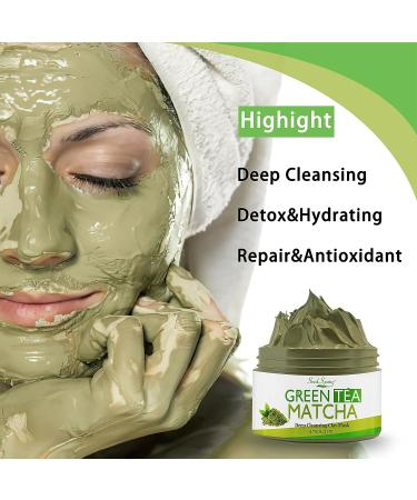 Seed Spring Vitamin C Clay Mask with Green Tea Matcha - Deep Cleaning Facial Mud Mask 4.78oz - Buy Online on GoSupps.com
