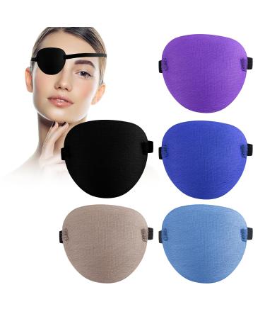 Abnaok 5PCS Eye Patch Super Soft Eye Patches Adjustable Medical Eye Patch for Adults and Kids Amblyopia Lazy Eye Patches for Left or Right Eyes