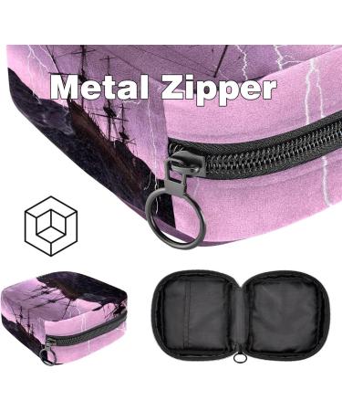 Menstruation Pad Bag with Zipper | Stylish Women's Napkin & Tampon Collection Bag | Perfect for Sailing & Pirate Theme | International Shipping Available - Buy Online on GoSupps.com