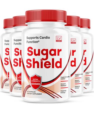 (5 Pack) Sugar Shield Sugar Shield Blood Support Sugar Shield Pills Sugar Shield Capsules Sugar Shield All Natural SugarShield Sugar Shield Advanced Formula Sugar Shield Reviews 150 Capsules