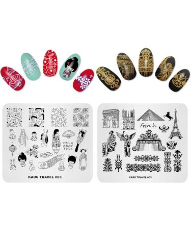 KADS Nail Stamping Plates Set - Floral Animal & Chinese Style Nail Art Stencils for Stunning Manicures - International Shipping Available - Buy Online on GoSupps.com