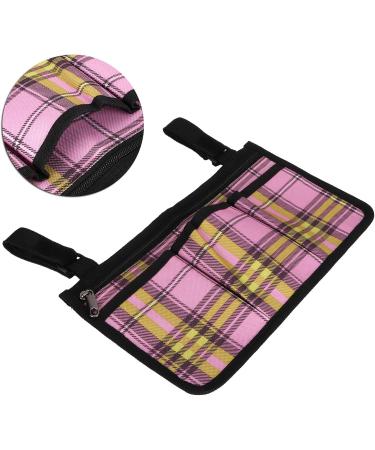 Hanging Pouch Wheelchair Multipocket Wheelchair Accessories Rollator Organizer Multifunctional for Wallet Sundries(Rose Red Check) - Buy Online on GoSupps.com