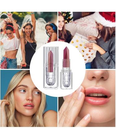 Matte lipstick for women matte lip gloss - Lip pencil for women - Non-sticky dual-color lip gloss long-lasting moisturizing lipstick for healthy-looking lips - Buy Online on GoSupps.com
