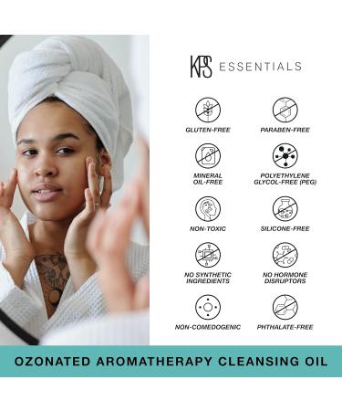 KPS Essentials Ozonated Aromatherapy Cleansing Oil - Ozone-Infused Makeup Remover & Balancing Oil for Distressed Skin with Pomegranate Seed & Argan Oil - 1.7 oz - International Shipping Available - Buy Online on GoSupps.com