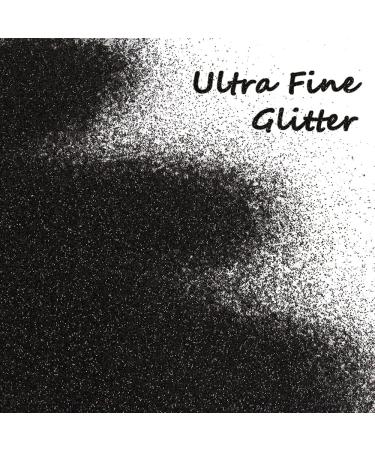 Metallic Black Glitter Powder 150g - Multi Purpose Dust for Arts & Crafts | Ultra Fine Glitter for Nails, Face, Eyes, Body, Hair | Ideal for Festivals, Weddings, Flowers - Buy Online on GoSupps.com