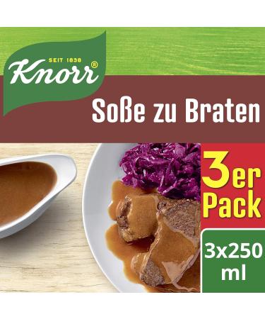 Buy Knorr Sauce for Roasts - Delicious Dark Sauce No Flavor Enhancers 3-Pack (250ml) | International Shipping - Buy Online on GoSupps.com