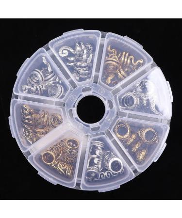 32 Pieces Viking Hair Pearls - Gold & Silver Hair Cuffs for Braid & Dreadlock Accessories | Perfect for Men Women Parties & Festivals - Buy Online on GoSupps.com