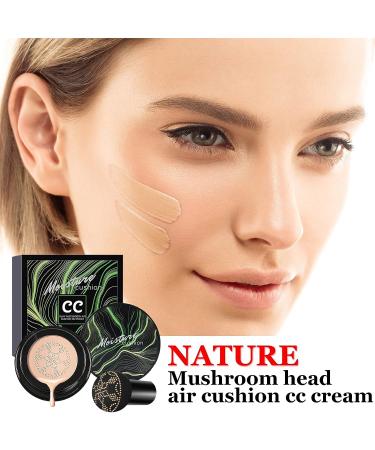 CAHIUYOA 2PCS Mushroom Head Air Cushion CC Cream BB Cream Full Coverage Foundation Makeup - Long Lasting, Matte & Moisturizing - Buy Online on GoSupps.com