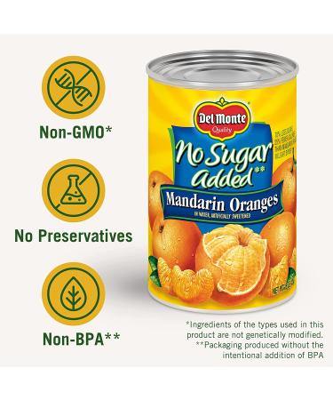 Del Monte No Sugar Added Canned Mandarin Oranges 15oz (Pack of 12) - Buy Online on GoSupps.com
