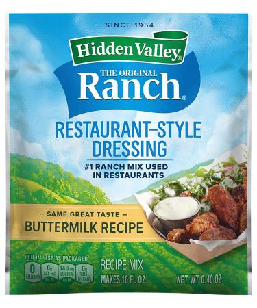 Hidden Valley Buttermilk Ranch Salad Dressing & Seasoning Mix, Gluten Free - Pack of 3