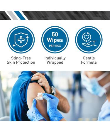 BodyMed Adhesive Remover Wipes - Effective Skin Cleaning Wipes for On-Skin Adhesives Tape and Dressings - 50 Count Box - 1.6 x 3.2 Inch - Buy Online on GoSupps.com