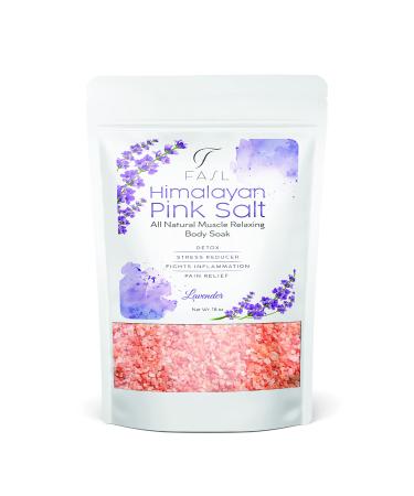 Himalayan Pink Bath Salt Essential Oils Aromatherapy for Relaxation. 100% Natural Organic Muscle Relaxing Body Soak .Revitalize Skin (Lavender)