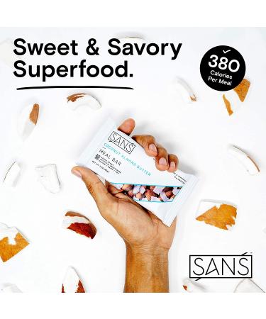 SANS Variety Meal Replacement Protein Bar | All-Natural, No Added Sugar | Dairy-Free, Soy-Free, Gluten-Free | 16 Vitamins & Minerals | (12 Pack) 3 oz Bars - Buy Online on GoSupps.com