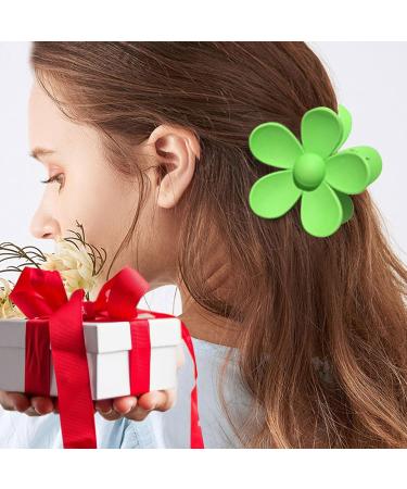 Hair Claw Clips Matte Flower Large Clips For Women Thick Hair Strong Hold Hair Clip for Women Girls Non-Slip Hair Accessories Neutral Colors Square and Tiny Flowers Clips 4Pcs - Buy Online on GoSupps.com