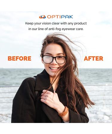 OPTIPAK Anti-Fog Wipes for Glasses, Binoculars, Face Shields - 150 Count - Prevents Fogging on Eyewear, Mirrors, Lenses - Pack of 1 - Buy Online on GoSupps.com