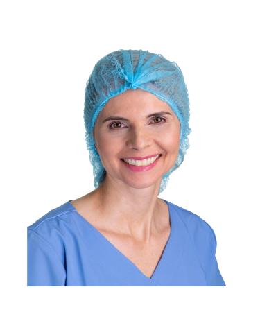 Disposable Bouffant Caps | 24 Inch | Blue | 100 Pack | Head Covers | Hair Nets - Buy Online on GoSupps.com