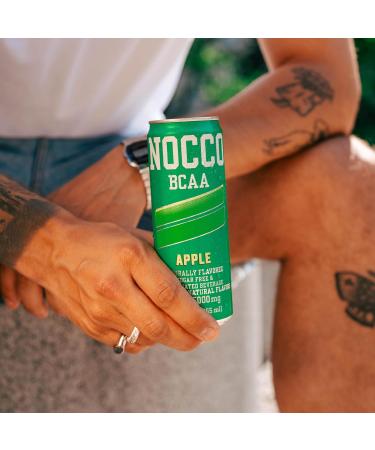 NOCCO Energy Drink BCAA 180mg Caffeine sugar free drinks enhanced with amino acids and vitamins pre workout fizzy drinks 12 x 330ml Blood Orange Del Sol - Buy Online on GoSupps.com