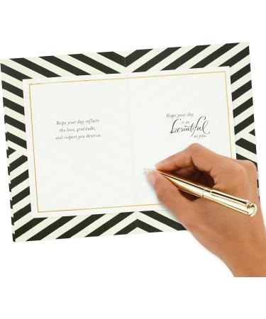 Shop Hallmark Mother's Day Card - Floral Beauty with Black & Ivory Stripes | International Shipping Available - Buy Online on GoSupps.com