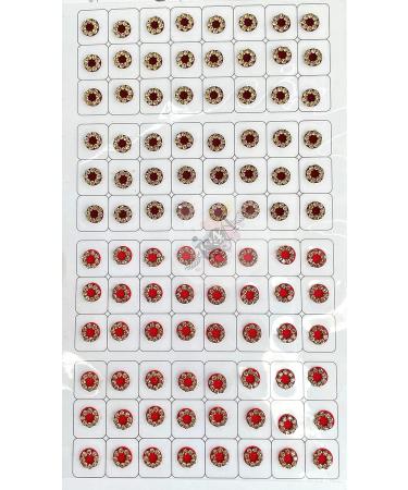 192 Multicolored Bindis Forehead Tika Face Jewels - Indian Daily Use Bindi - Round Dot (Shine) - Buy Online on GoSupps.com