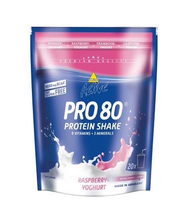 inkospor Active Pro 80 Protein Shake Raspberry Yoghurt 500 g Bag