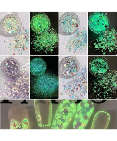 8pcs Shining Sequin Nail Art - Bright Glitter Sequins for Manicure & Holiday Party Decor - Buy Online on GoSupps.com