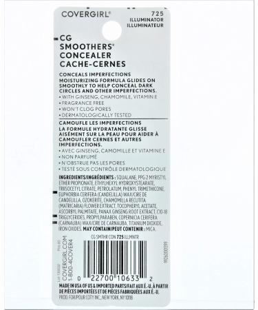 CoverGirl Smoothers Concealer Illuminator 725 0.14 oz (Pack of 3) - Brighten & Conceal with this Bundle - Buy Online on GoSupps.com