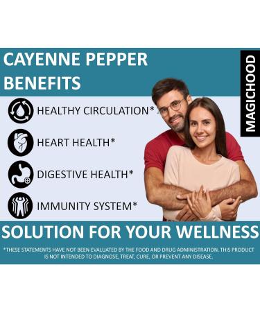 MAGICHOOD Cayenne Pepper Complex 960mg Super Extract with Ginger Garlic Turmeric Beet Root Black Pepper 60 Capsules All Natural Supplement for Boosting Stamina - Buy Online on GoSupps.com