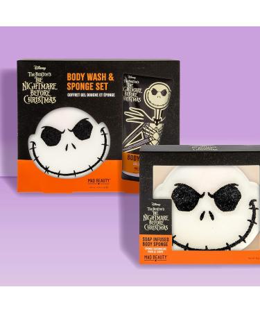 Shop MAD Beauty Nightmare Before Christmas Body Set | Tim Burton's Jack Skellington | Coconut Fragrance Moisturizing Body Wash & Sponge - Relax & Unwind - Buy Online on GoSupps.com